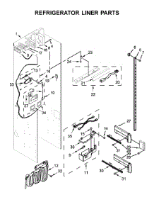 Refrigerator Liner Parts parts for Jenn-Air Side-By-Side Refrigerator JS42SSDUDE00 from AppliancePartsPros.com