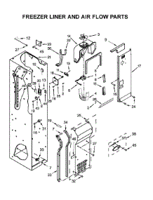Freezer Liner And Air Flow Parts parts for Jenn-Air Side-By-Side Refrigerator JS42SSDUDE00 from AppliancePartsPros.com