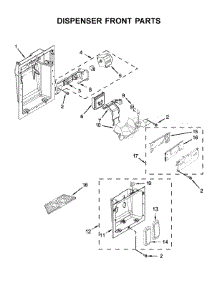 Dispenser Front Parts parts for Jenn-Air Side-By-Side Refrigerator JS42SSDUDE00 from AppliancePartsPros.com