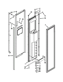 Freezer Door Parts parts for Jenn-Air Side-By-Side Refrigerator JS48PPDUDB20 from AppliancePartsPros.com