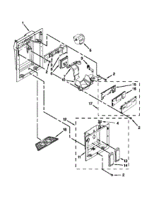 Dispenser Parts parts for Jenn-Air Side-By-Side Refrigerator JS48PPDUDB20 from AppliancePartsPros.com