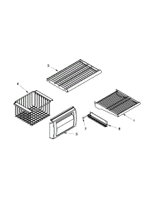 Freezer Shelf Parts parts for Jenn-Air Side-By-Side Refrigerator JS48SEDUDW14 from AppliancePartsPros.com
