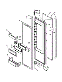Refrigerator Door Parts parts for Jenn-Air Side-By-Side Refrigerator JS48SEDUDW20 from AppliancePartsPros.com