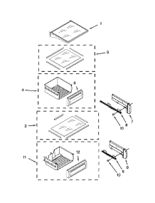 Refrigerator Shelf Parts parts for Jenn-Air Side-By-Side Refrigerator JS48SEDUDW20 from AppliancePartsPros.com