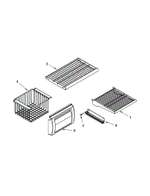 Freezer Shelf Parts parts for Jenn-Air Side-By-Side Refrigerator JS48SEDUDW20 from AppliancePartsPros.com