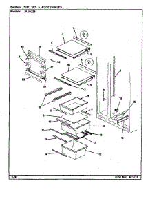 Shelves & Accessories parts for Jenn-Air Side-By-Side Refrigerator JRSD226/BQ31A from AppliancePartsPros.com