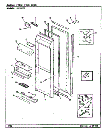 Fresh Food Door parts for Jenn-Air Side-By-Side Refrigerator JRSD226/BQ31A from AppliancePartsPros.com