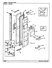 Freezer Door parts for Jenn-Air Side-By-Side Refrigerator JRSD226/BQ31A from AppliancePartsPros.com