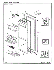 Fresh Food Door parts for Jenn-Air Side-By-Side Refrigerator JRSD246/BQ82B from AppliancePartsPros.com