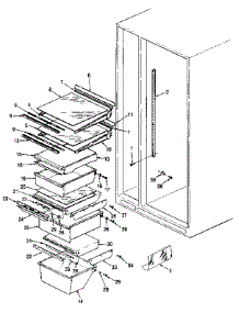 Sheves & Accessories parts for Jenn-Air Side-By-Side Refrigerator JRSD246B/MAQ81A from AppliancePartsPros.com