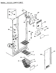 Freezer Section parts for Jenn-Air Side-By-Side Refrigerator JRSD246B/MCQ82A from AppliancePartsPros.com