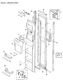 Freezer Door parts for Jenn-Air Side-By-Side Refrigerator JRSD246B/MCQ82A from AppliancePartsPros.com