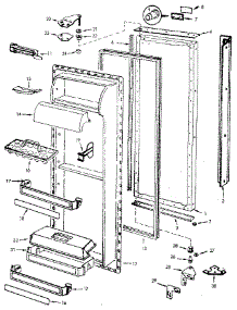 Fresh Food Door parts for Jenn-Air Side-By-Side Refrigerator JRSDX244B-M8N62A from AppliancePartsPros.com