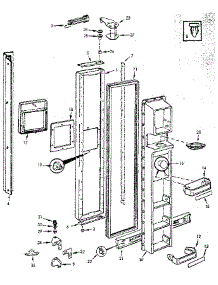 Freezer Door parts for Jenn-Air Side-By-Side Refrigerator JRSDX244B-M8N62A from AppliancePartsPros.com