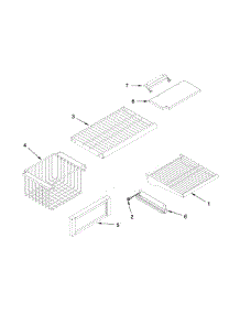 Freezer Shelf Parts parts for Jenn-Air Side-By-Side Refrigerator JS48PPDUDE00 from AppliancePartsPros.com
