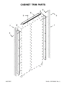 Cabinet Trim Parts parts for Jenn-Air Side-By-Side Refrigerator JS48PPDUDE01 from AppliancePartsPros.com