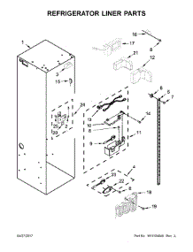 Refrigerator Liner Parts parts for Jenn-Air Side-By-Side Refrigerator JS48PPDUDE01 from AppliancePartsPros.com