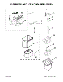 Icemaker And Ice Container Parts parts for Jenn-Air Side-By-Side Refrigerator JS48PPDUDE01 from AppliancePartsPros.com