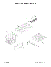 Freezer Shelf Parts parts for Jenn-Air Side-By-Side Refrigerator JS48PPDUDE01 from AppliancePartsPros.com