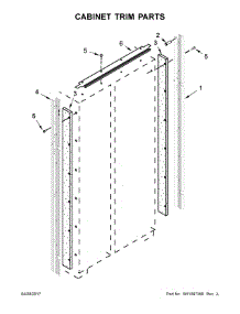 Cabinet Trim Parts parts for Jenn-Air Side-By-Side Refrigerator JS42SSDUDE01 from AppliancePartsPros.com