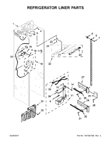Refrigerator Liner Parts parts for Jenn-Air Side-By-Side Refrigerator JS42SSDUDE01 from AppliancePartsPros.com