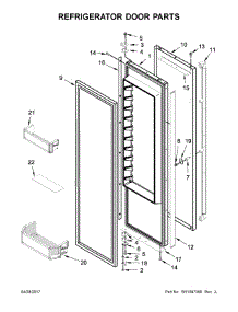 Refrigerator Door Parts parts for Jenn-Air Side-By-Side Refrigerator JS42SSDUDE01 from AppliancePartsPros.com