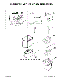 Icemaker And Ice Container Parts parts for Jenn-Air Side-By-Side Refrigerator JS42SSDUDE01 from AppliancePartsPros.com