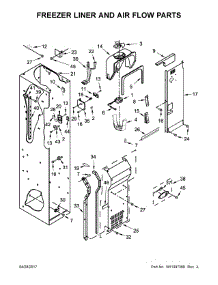 Freezer Liner And Air Flow Parts parts for Jenn-Air Side-By-Side Refrigerator JS42SSDUDE01 from AppliancePartsPros.com