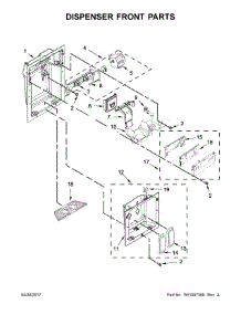 Dispenser Front Parts parts for Jenn-Air Side-By-Side Refrigerator JS42SSDUDE01 from AppliancePartsPros.com