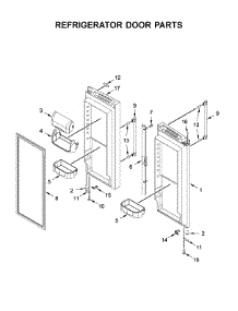 Refrigerator Door Parts parts for Maytag Bottom-Mount Refrigerator MFF2558FEZ02 from AppliancePartsPros.com