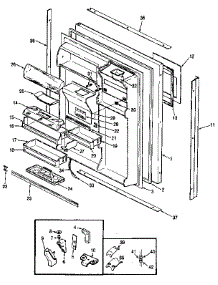 Fresh Food Door parts for Jenn-Air Top-Mount Refrigerator JRTD226RB-MBJ83B from AppliancePartsPros.com