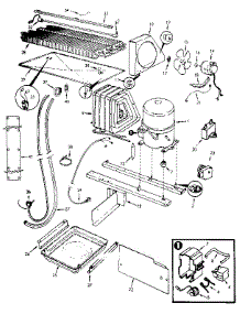 Unit Compartment & System parts for Jenn-Air Top-Mount Refrigerator JRTD226LB-MAJ82A from AppliancePartsPros.com