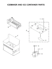 Icemaker And Ice Container Parts parts for Jenn-Air Bottom-Mount Refrigerator JFFCC72EFS02 from AppliancePartsPros.com