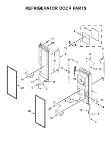 Refrigerator Door Parts parts for Jenn-Air Bottom-Mount Refrigerator JFFCC72EFS02 from AppliancePartsPros.com