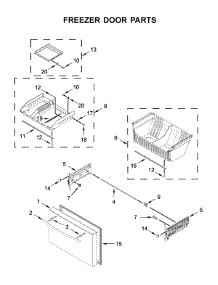Freezer Door Parts parts for Jenn-Air Bottom-Mount Refrigerator JFFCC72EFS02 from AppliancePartsPros.com