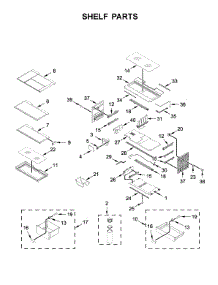 Shelf Parts parts for Jenn-Air Bottom-Mount Refrigerator JFFCC72EFS02 from AppliancePartsPros.com