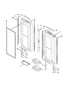 Refrigerator Door Parts parts for Jenn-Air Bottom-Mount Refrigerator JFC2290RTB00 from AppliancePartsPros.com