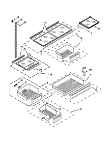 Shelf Parts parts for Jenn-Air Bottom-Mount Refrigerator JF42SSFXDA01 from AppliancePartsPros.com