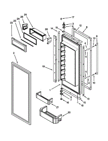 Refrigerator Door Parts parts for Jenn-Air Bottom-Mount Refrigerator JF42SSFXDA01 from AppliancePartsPros.com