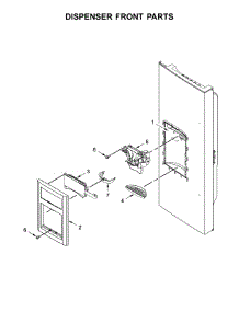 Dispenser Front Parts parts for Jenn-Air Bottom-Mount Refrigerator JFI2089WES10 from AppliancePartsPros.com