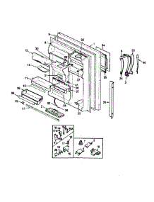 Fresh Food Door parts for Maytag Top-Mount Refrigerator CDNT22V9A-AC88A from AppliancePartsPros.com