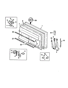 Freezer Door parts for Maytag Top-Mount Refrigerator CDNT22V9A-AC88A from AppliancePartsPros.com