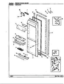 Fresh Food Door parts for Maytag Refrigerator HRNS2419A/BP88B from AppliancePartsPros.com