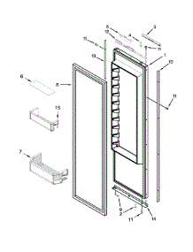 Refrigerator Door Parts parts for Jenn-Air Side-By-Side Refrigerator JS48NXFXDE00 from AppliancePartsPros.com