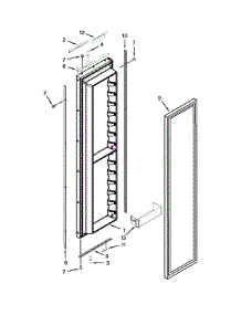 Freezer Door Parts parts for Jenn-Air Side-By-Side Refrigerator JS48NXFXDE00 from AppliancePartsPros.com