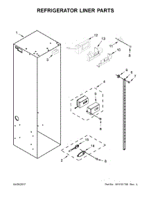 Refrigerator Liner Parts parts for Jenn-Air Side-By-Side Refrigerator JS48NXFXDE01 from AppliancePartsPros.com