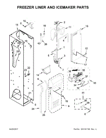 Freezer Liner And Icemaker Parts parts for Jenn-Air Side-By-Side Refrigerator JS48NXFXDE01 from AppliancePartsPros.com