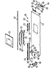 Freezer Outer Door (Rsw2200cae / Dm36b) (Rsw2200cal / Dm37b) (Rsw2200caw / Dm31b) parts for Maytag Refrigerator RSW2200CAL/DM31B from AppliancePartsPros.com