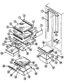 Shelves & Accessories (Rsw2200cae / Dm36b) (Rsw2200cal / Dm37b) (Rsw2200caw / Dm31b) parts for Maytag Refrigerator RSW2200CAL/DM31B from AppliancePartsPros.com