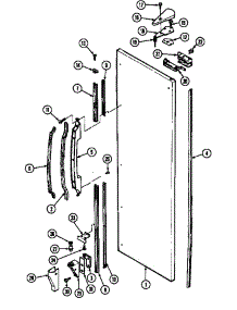 Fresh Food Outer Door parts for Maytag Refrigerator RSW2200CAL/DM31B from AppliancePartsPros.com